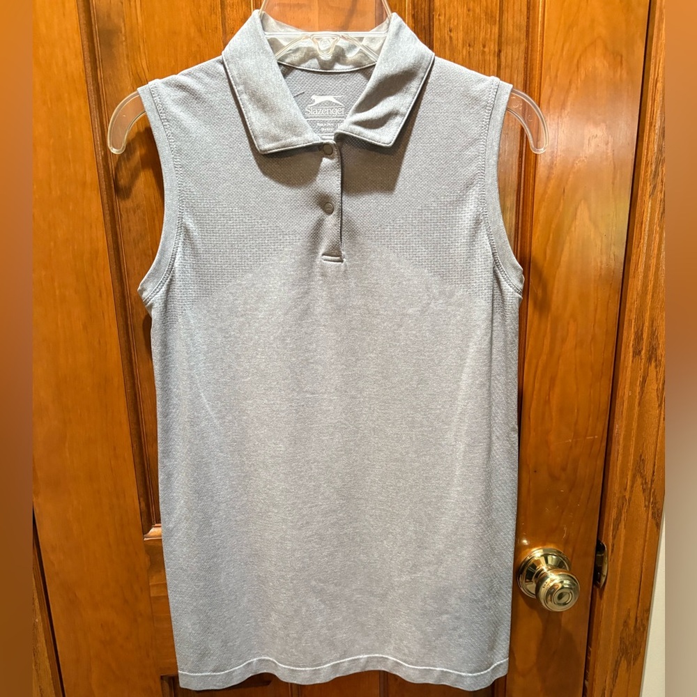 Slazenger Golf Sleeveless Gray Polo Top